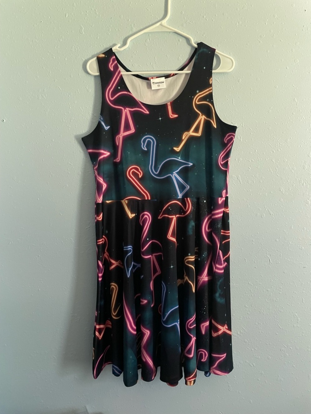 Neon flamingo dress